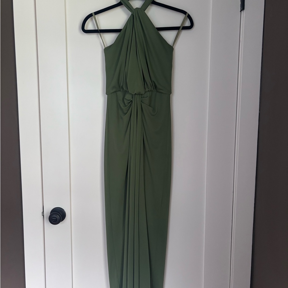 cinq a sept Green Halter Midi Dress - Picture 3 of 4